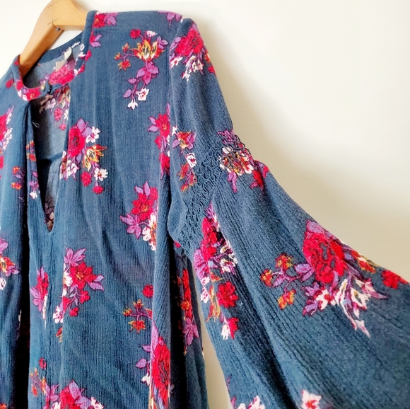 Free People retro floral print swing tunic dress - Picture 6 of 8